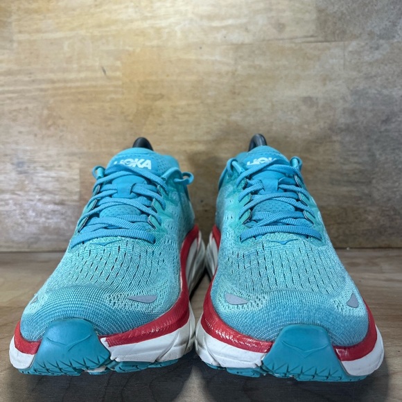 Hoka One One Clifton 8 REFLECTIVE Womens Size 8.5 Running Shoes Sneakers Blue - Picture 2 of 13